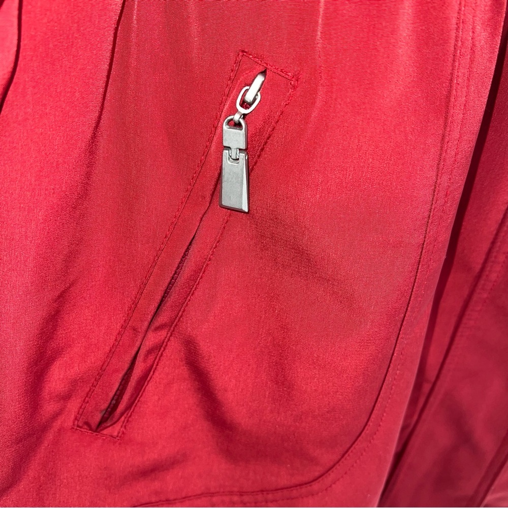 Nautica Women's Red/Tan Utility Jacket w/Removable Hood Zipper/Snaps Front-XLP - Picture 6 of 15